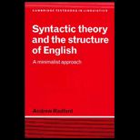 Syntactic Theory and Structure of English