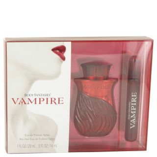 Body Fantasies Vampire for Women by Parfums De Coeur, Gift Set   1 oz Eau De Par