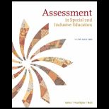 Assessment  In Special and Inclusive Education