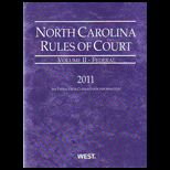 North Carolina Rules of Court   Federal 2011