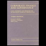 Corporate Finance and Governance  Cases, Materials, and Problems for an Advanced Course in Corporations