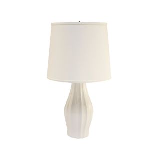 Fluted Table Lamp, White