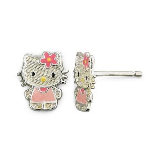 Girls Hello Kitty Sterling Silver Stud Earrings, Girls