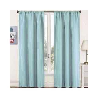 Pairs to Go Capella Woven Solid Rod Pocket Curtain Panel Pair, Turquoise