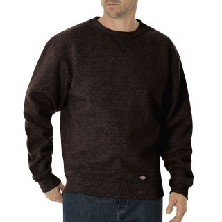 Dickies Heavyweight Fleece Crewneck Sweatshirt Big and Tall, Brown, Mens