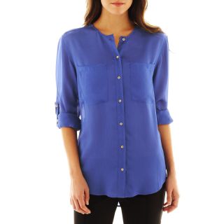 Mng By Mango Equipment Blouse, Blue