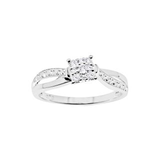 1/6 CT. T.W. Diamond Sterling Silver Promise Ring, White, Womens