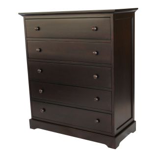 Muniré Furniture Chesapeake 5 Drawer Chest   Merlot