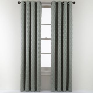 Studio Luna Grommet Top Blackout Lined Curtain Panel, Gray/Tan