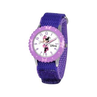 Disney Kids Time Teacher Minnie Purple Watch, Girls