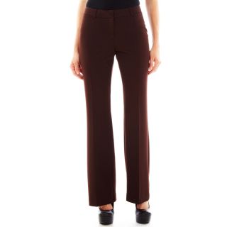 Worthington Curvy Essential Trouser Pants, Brown, Womens