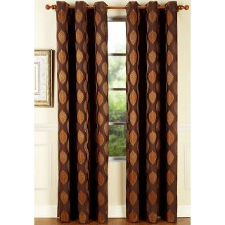 Canyon Leaves Grommet Top Curtain Panel, Chocolate (Brown)