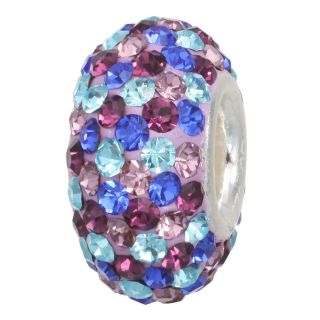 Forever Moments Pavé Blue & Purple Crystal Bead, Womens