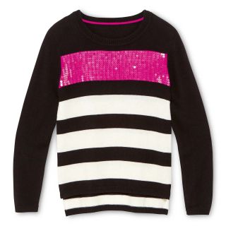 SALLY M Sally M Sally Miller Blingy Striped Sweater   Girls 6 16, Electric