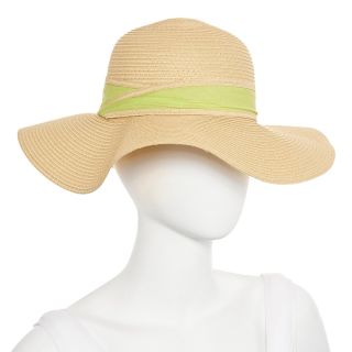 MIXIT Mixit Straw Floppy Hat, Green, Womens