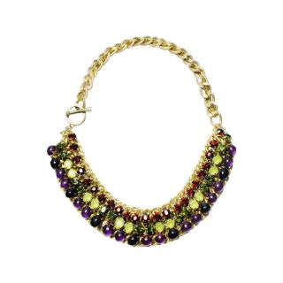 ZOË + SYD Amethyst & Multicolor Bead Necklace, Womens