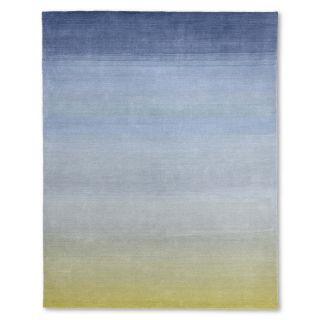 CONRAN Design by Ombré Wool Rectangular Rugs, Yellow/Blue