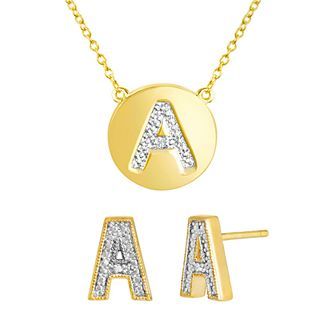 ONLINE ONLY   Diamond Addiction Diamond Accent Initial A Set, Womens