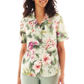 Alfred Dunner Amalfi Coast Floral Print Blouse