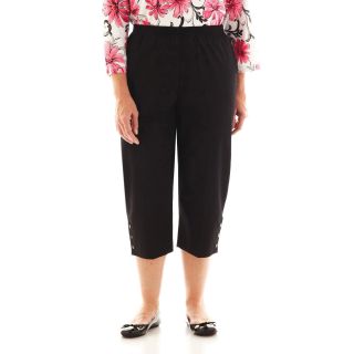 Alfred Dunner Letters From Paris Pull On Capris   Plus, Black, Womens
