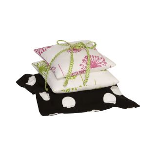 COTTON TALES Cotton Tale Hottsie Dottsie 3 pc. Pillow Set, Green/Black/Pink,