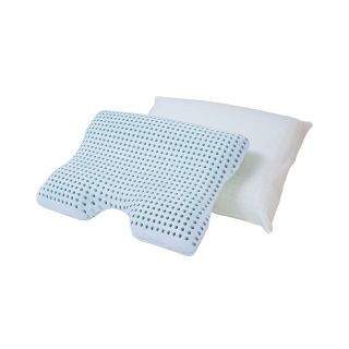 Authentic Comfort Blue Caress Set of 2 Contour Memory Foam Pillows