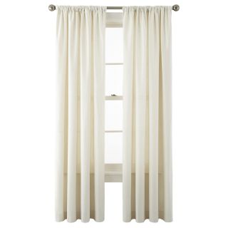 JCP Home Collection  Home Holden Rod Pocket Cotton Curtain Panel, Ivory