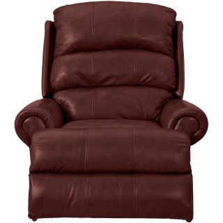 Norman Leather Recliner, Aspen Grenadine