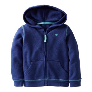 Carters Navy French Terry Hoodie   Girls 5 6x, Girls