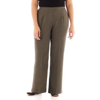 Alfred Dunner Monte Carlo Pull On Check Pants   Plus, Blk/wht, Womens
