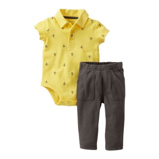 Carters Carter s Anchor Polo Bodysuit Pant Set   Boys newborn 24m, Yellow,