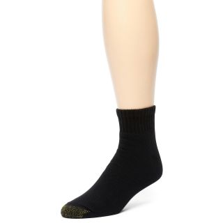 Gold Toe 6 pk. Quarter Socks Big and Tall, Black, Mens