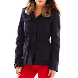 Levi s Faux Fur Collar Field Jacket, Navy, Womens