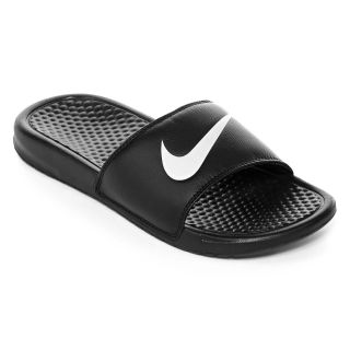 Nike Benassi Swoosh Mens Slide Sandals, Black/White