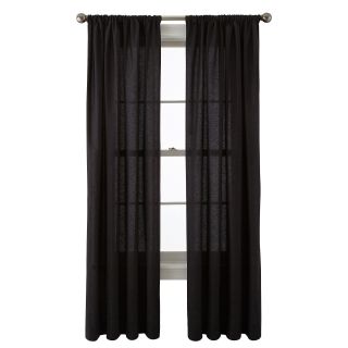 JCP Home Collection  Home Holden Rod Pocket Cotton Curtain Panel, Black