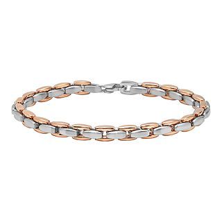 Mens Two Tone Stainless Steel Bracelet, Two Tone