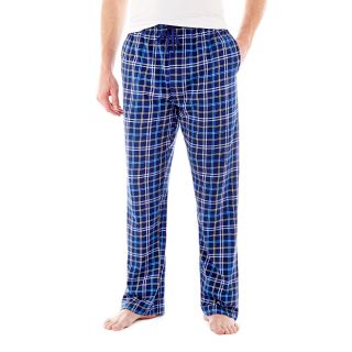 Stafford Knit Pajama Pants, Navy Plaid, Mens