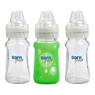 Summer Infant Born Free 3 pk. 9 oz. Glass Bottles w/ Bonus Silicone Sleeve,