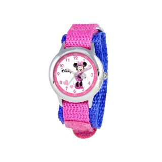 Disney Time Teacher Minnie Mouse Kids Pink Watch, Girls