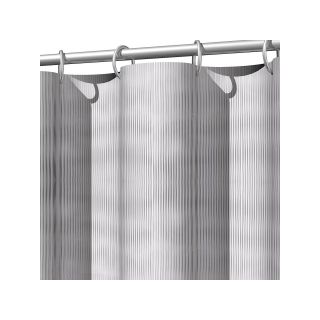 Hotel Spa Ribbed Shower Curtain, Clear