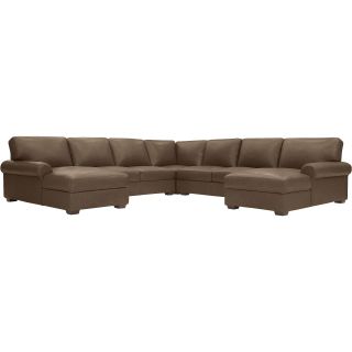 Leather Possibilities 5 pc. Chaise Sectional, Mink