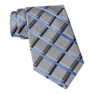 Stafford Johnson Grid Tie, Silver, Mens