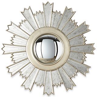 MARTHA STEWART MarthaMirrors Nova Mirror, Pearl/antique Mirr