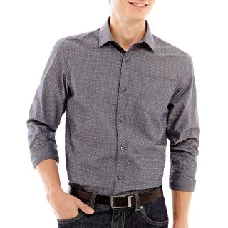 CLAIBORNE Slim Fit Button Down Shirt, Dot, Mens