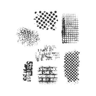 TIM HOLTZ Cling Rubber Stamp Set, Ultimate Grunge