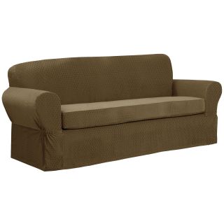 Mitchell 2 pc. Stretch Sofa Slipcover Set, Walnut