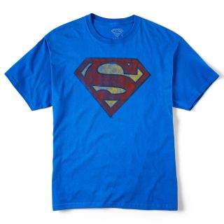 Superman Logo Graphic T Shirt, Blue, Mens