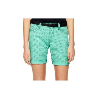 Bebop Roll Cuff Bermuda Shorts, Green, Womens