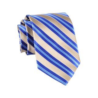 Stafford Bliss Striped Silk Tie, Taupe, Mens
