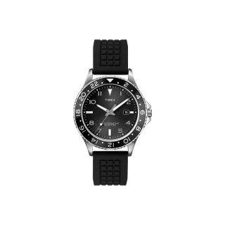 Timex Ameritus Mens Round Black Dial Watch